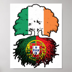Portugal - Irish Ireland Treots Flag Poster