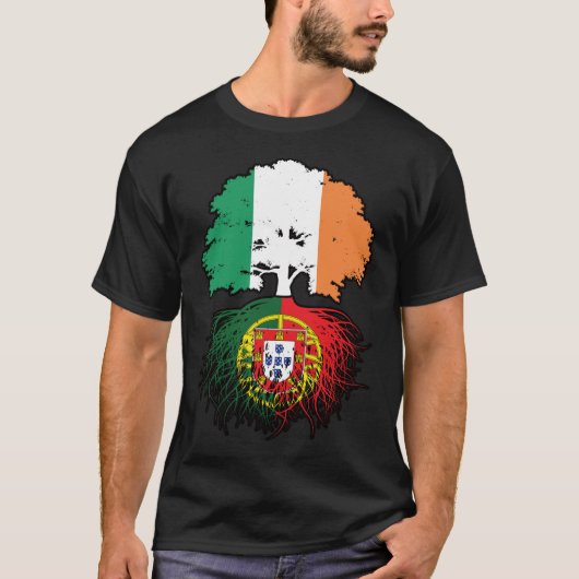 Portugal - Irish Ireland Treots Flag T-Shirt (Vorderseite)