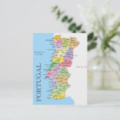 Portugal Karte (Stehend Vorderseite)