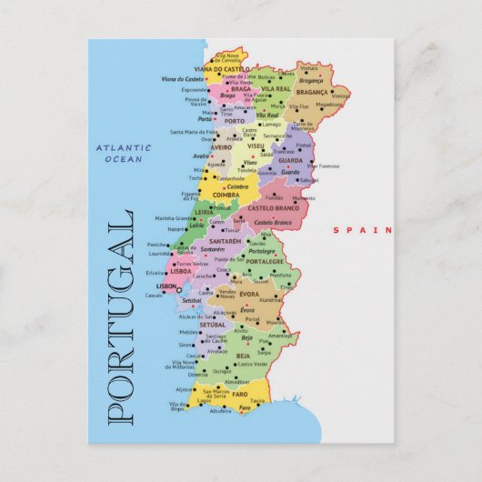 Portugal Karte (Vorderseite)