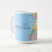 Portugal Karte Kaffeetasse (Vorderseite Links)