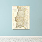 Portugal Karte Leinwanddruck (Insitu (Holzboden))