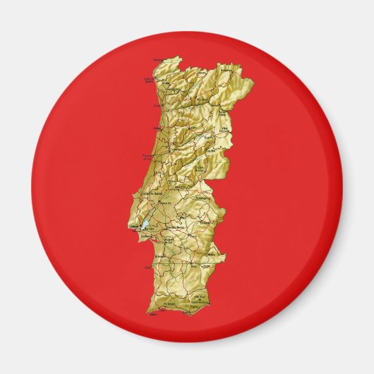 Portugal Karte Magnet (Vorne)