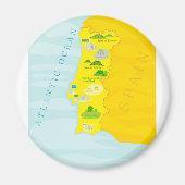 Portugal-Karte Magnet (Vorne)