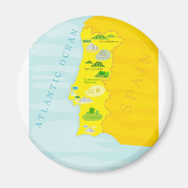 Portugal-Karte Magnet