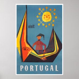 Portugal Kunst Vintage Reiseplakat Portugiesisch Poster