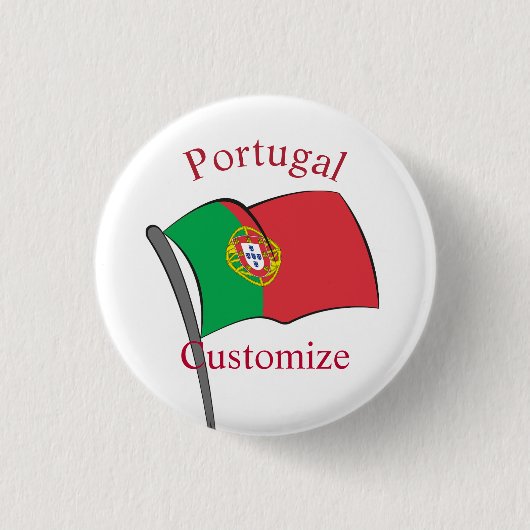 Portugal Landesflagge Thunder_Cove Button (Vorderseite)