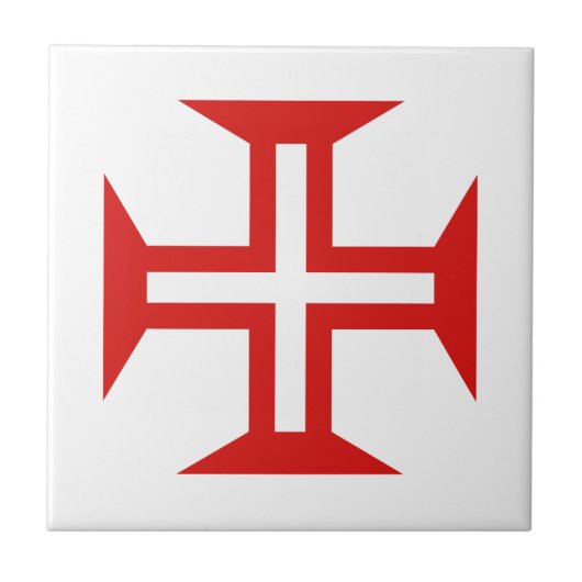 Portugal-Landkreuz-Flaggensymbol Fliese (Vorderseite)