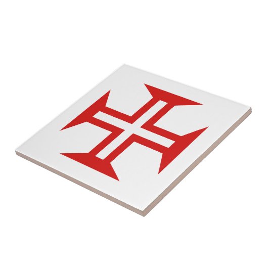 Portugal-Landkreuz-Flaggensymbol Fliese (Seite)