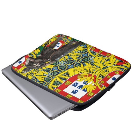 Portugal Laptopschutzhülle (Vorne Knopf)