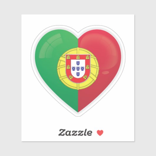 Portugal Liebe Icon Sticker (Blatt)