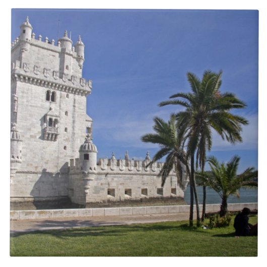 Portugal, Lissabon. Belem Tower, eine UNESCO-Welt  Fliese (Vorderseite)