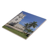 Portugal, Lissabon. Belem Tower, eine UNESCO-Welt  Fliese (Seite)