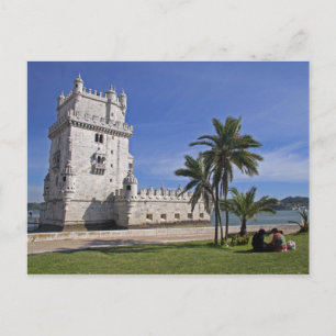 Portugal, Lissabon. Belem Tower, eine UNESCO-Welt  Postkarte