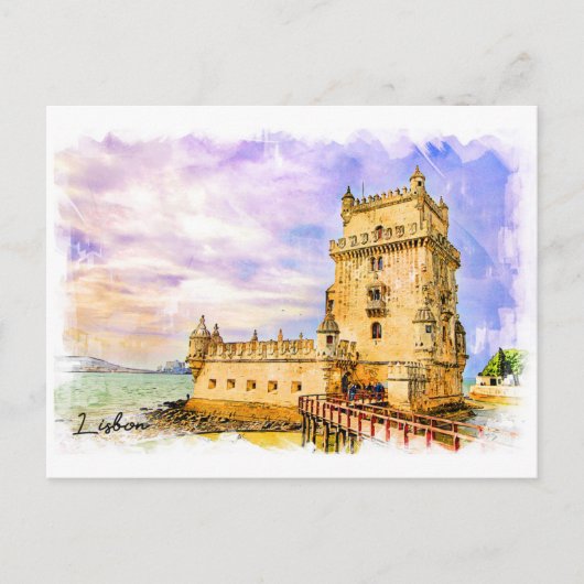 Portugal, Lissabon - Belem Tower Postkarte (Vorderseite)