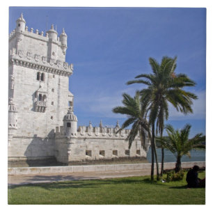 Portugal, Lissabon. Belem-Turm, ein UNESCO-Welterb Fliese