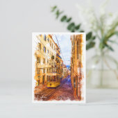 Portugal, Lissabon, Luftseilbahn Postkarte (Stehend Vorderseite)