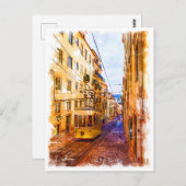 Portugal, Lissabon, Luftseilbahn Postkarte (Vorne/Hinten)