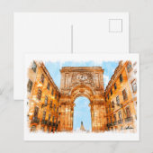 Portugal, Lissabon, Rua Augusta Postkarte (Vorne/Hinten)