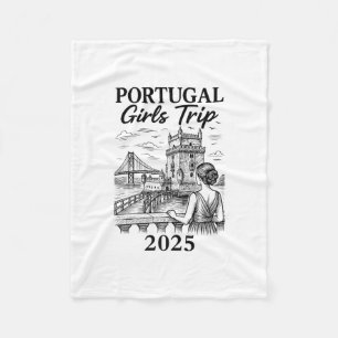 Portugal Mädchen Reise 2025 Stadt Reise Urlaub Fleecedecke