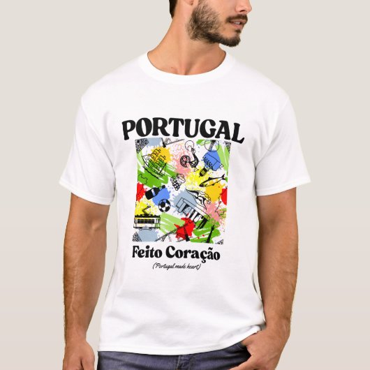 Portugal made heart T-Shirt (Vorderseite)