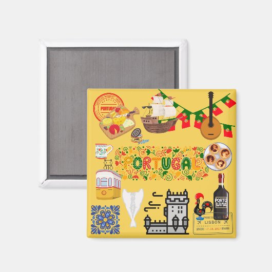 Portugal Magnet (Vorderseite/Rückseite)