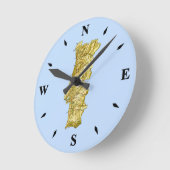 Portugal Map Clock Runde Wanduhr (Winkel)