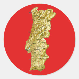 Portugal Map Sticker