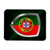 Portugal Metallisches Emblem Magnet (Horizontal)