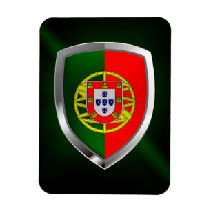 Portugal Metallisches Emblem Magnet