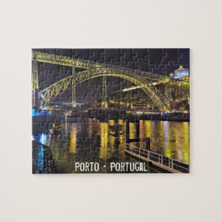 Portugal. Nachtszene in der Nähe des Douro River Puzzle