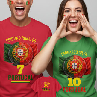 Portugal National Football Heritage Soccer Ball T-Shirt