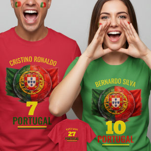 Portugal Nationaler Fußball-Erbe Fußball T-Shirt