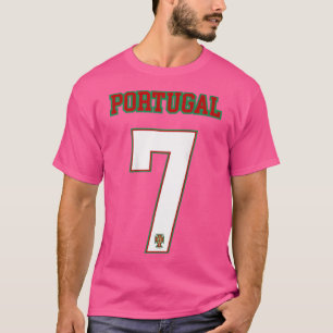 Portugal Nummer 7 (Rückseite) Fußball-Mannschaftss T-Shirt