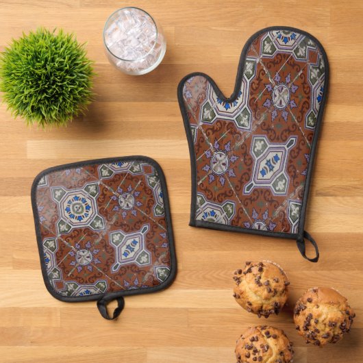 Portugal Ofenhandschuh & Topflappen-Set (Oben Unten)