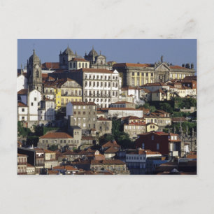 Portugal, Oporto (Porto). Historische Häuser und Postkarte