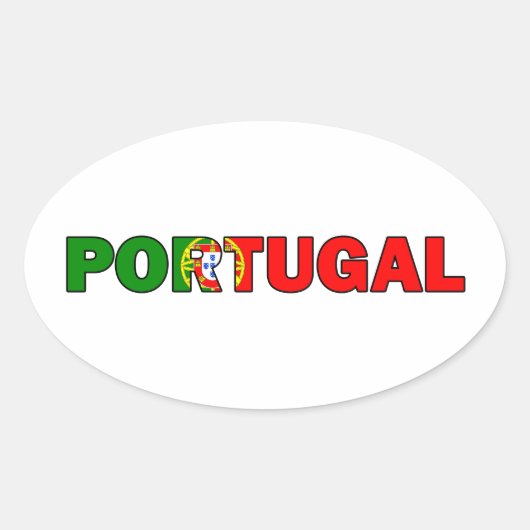 Portugal Ovaler Aufkleber (Vorderseite)