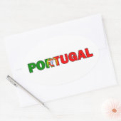 Portugal Ovaler Aufkleber (Umschlag)