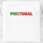 Portugal Ovaler Aufkleber (Tasche)