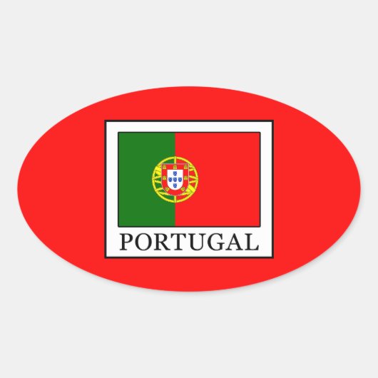 Portugal Ovaler Aufkleber (Vorderseite)