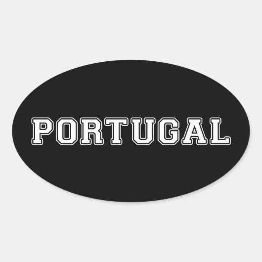 Portugal Ovaler Aufkleber (Vorderseite)