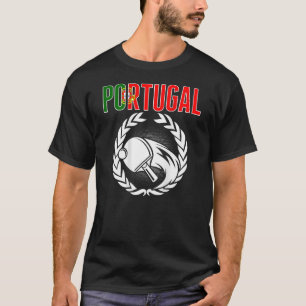 Portugal Ping Pong Portugiesische Tischtennisplatt T-Shirt