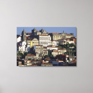 Portugal, Porto (Porto). Historische Häuser und Leinwanddruck