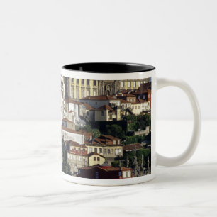 Portugal, Porto (Porto). Historische Häuser und Zweifarbige Tasse