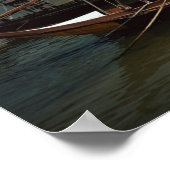 Portugal, Porto, Schiff mit Weinfässern Poster (Ecke)