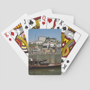 Portugal, Porto, Schiff mit Weinfässern Spielkarten