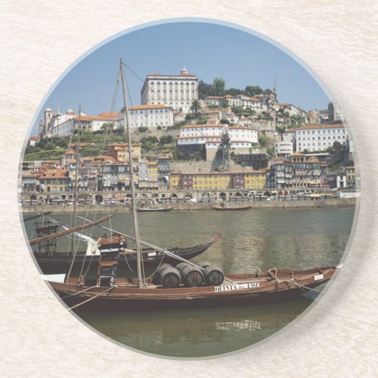 Portugal, Porto, Schiff mit Weinfässern Untersetzer (Vorne)