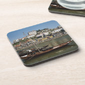Portugal, Porto, Schiff mit Weinfässern Untersetzer (Linke Seite)