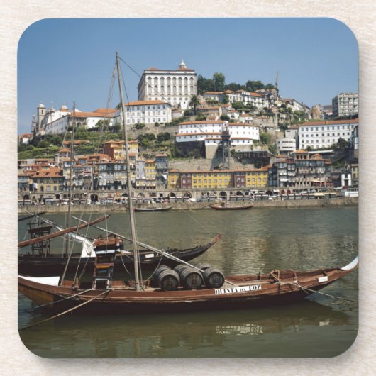 Portugal, Porto, Schiff mit Weinfässern Untersetzer (Vorderseite)