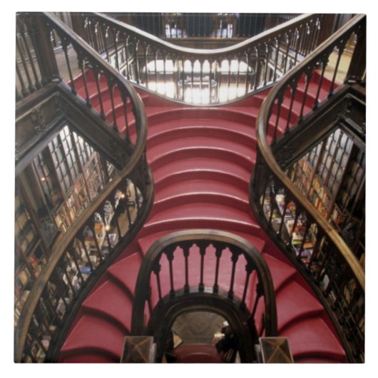 Portugal, Porto. Treppen in der Geschichte Fliese (Vorderseite)